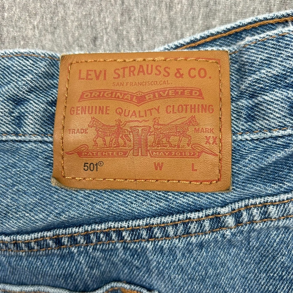 Levi's 501XX Button Fly Jeans Womens 24W (44x26) Straight Leg Medium Wash - Picture 13 of 15